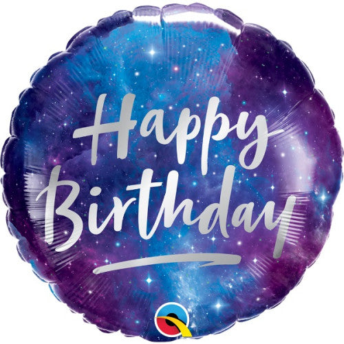 HBD Happy Birthday Foil Balloon 5 (18 inch) Galaxy