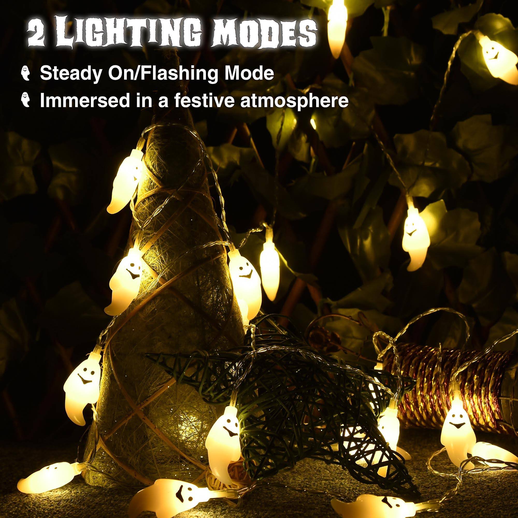 3 metre Ghost Lights Halloween (20 lights) - Preppy Kids (Grand Bazaar)
