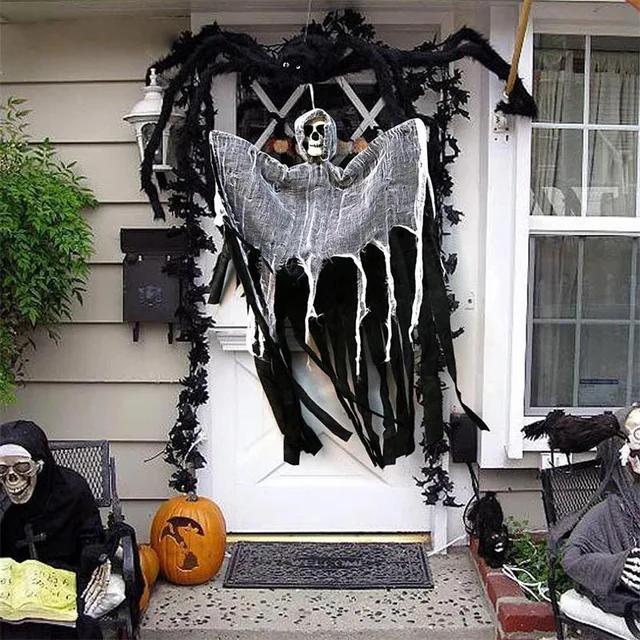 Halloween Decoration Prop Skull Head Veil Cloth Mr. Creeply - Preppy Kids (Grand Bazaar)
