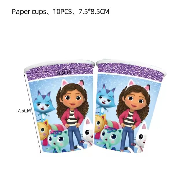 Gabby dollhouse Themed Cups