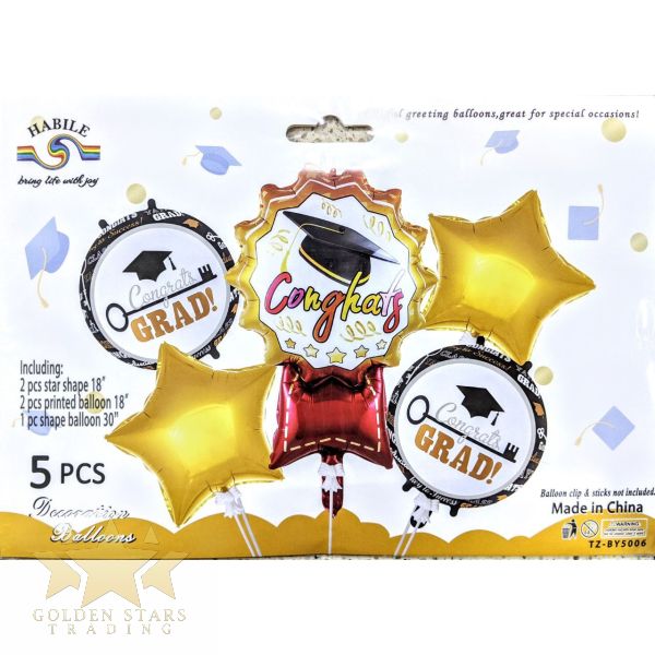 Graduation Congrats 5pc Balloon set