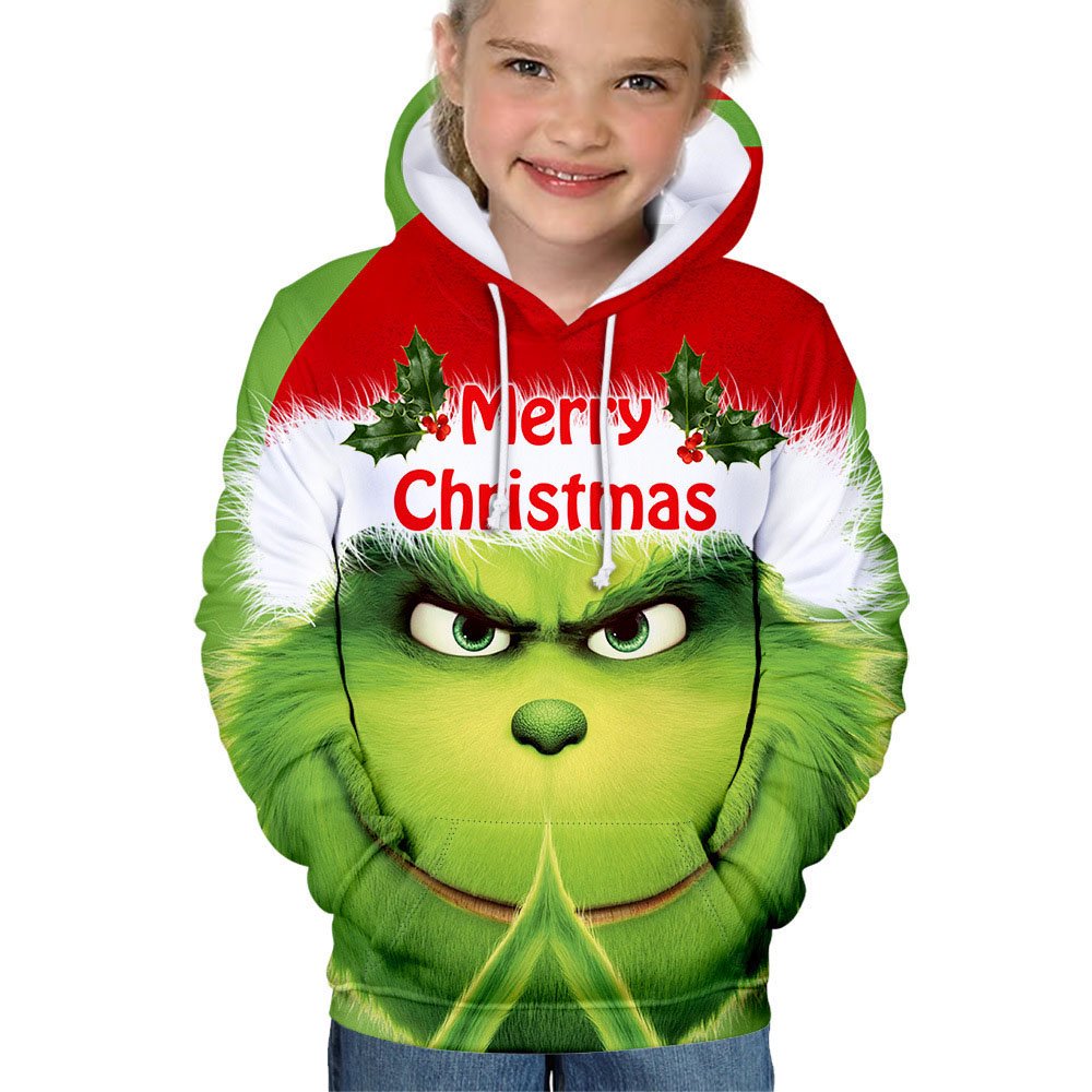 Grinch Merry Christmas Zipper 3D Hoodie - Preppy Kids (Grand Bazaar)