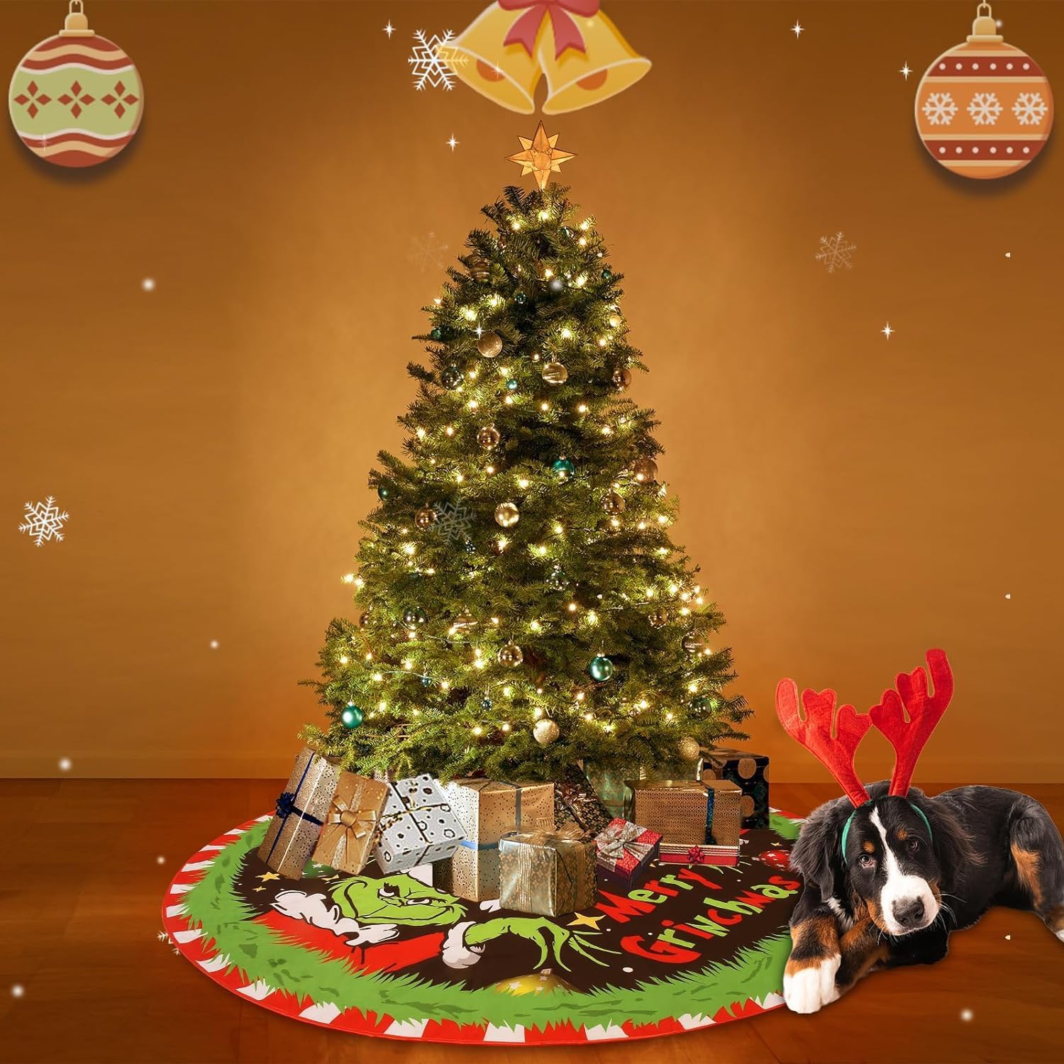 Grinch Christmas Tree Skirt (48 inches) XMAS mat