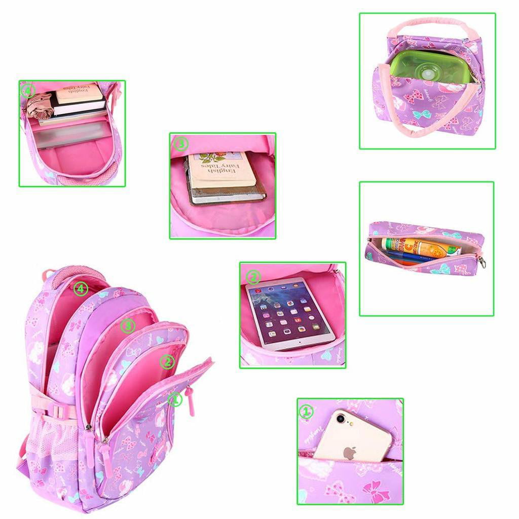 WEIBO Girls Waterproof Backpack set (3PC) Multi - Preppy Kids (Grand Bazaar)