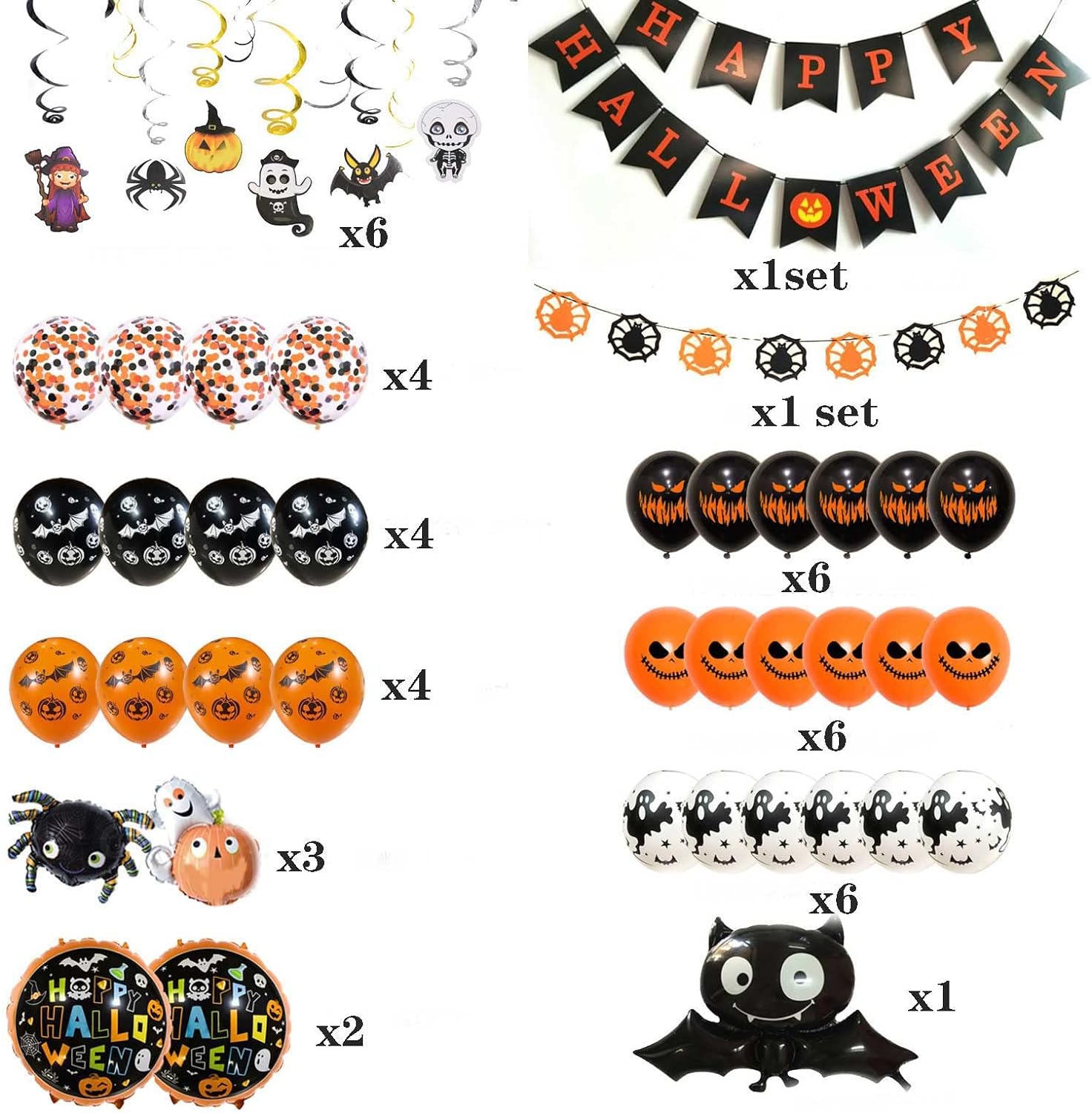 Happy Halloween Decoration package (44 Pcs) - Preppy Kids (Grand Bazaar)