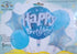 2D Happy Birthday Foil Balloon (Blue) - Preppy Kids (Grand Bazaar)