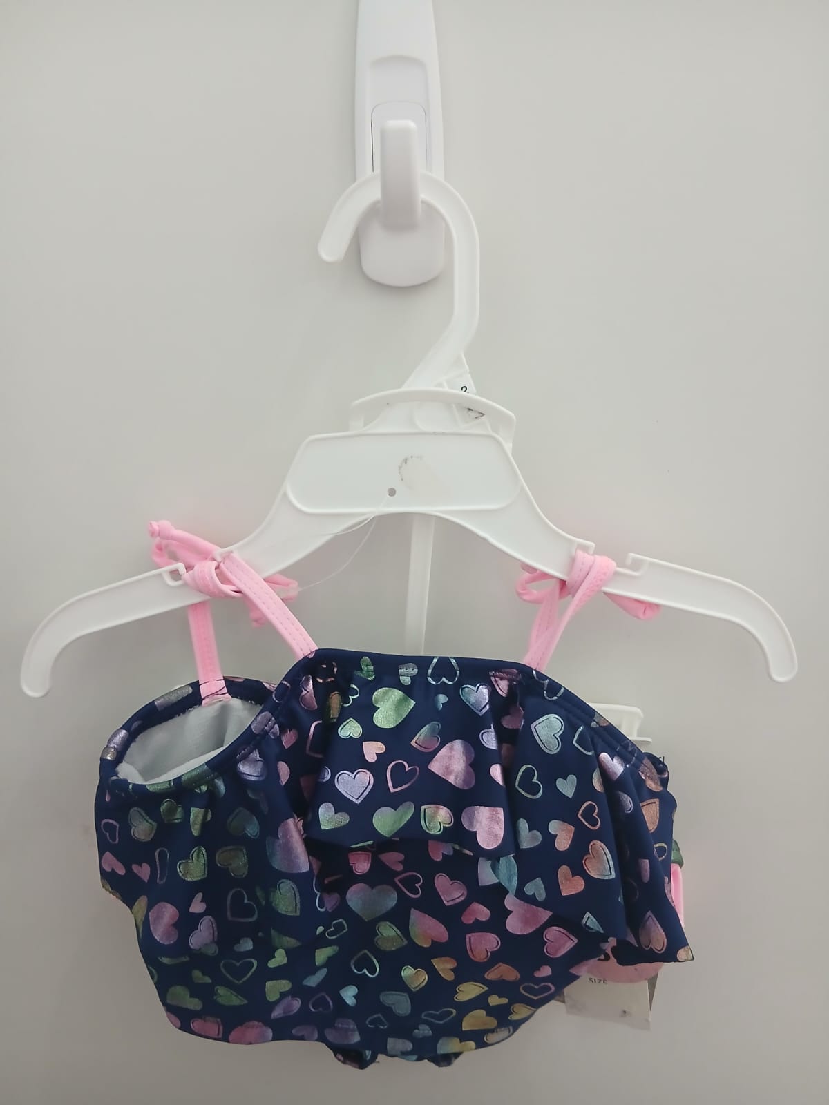 Girls 2PC Heart Patterns Dark Blue Bathing Suit