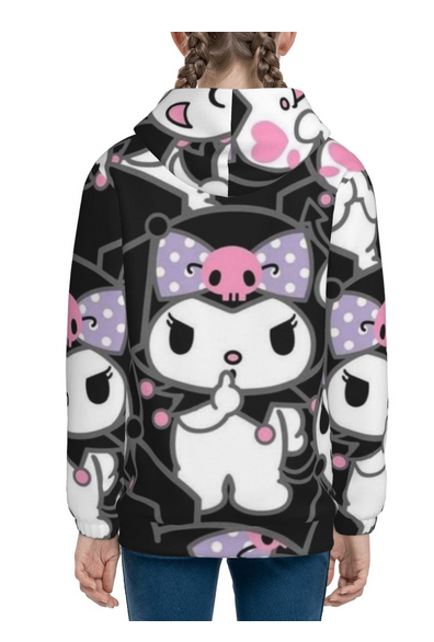 Kuromi & My Melody Zipper Hoodie 3D - Preppy Kids (Grand Bazaar)