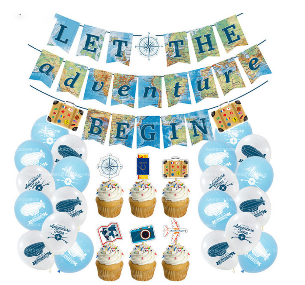 Let the Adventure Begin / Retirement decoration package - Preppy Kids (Grand Bazaar)