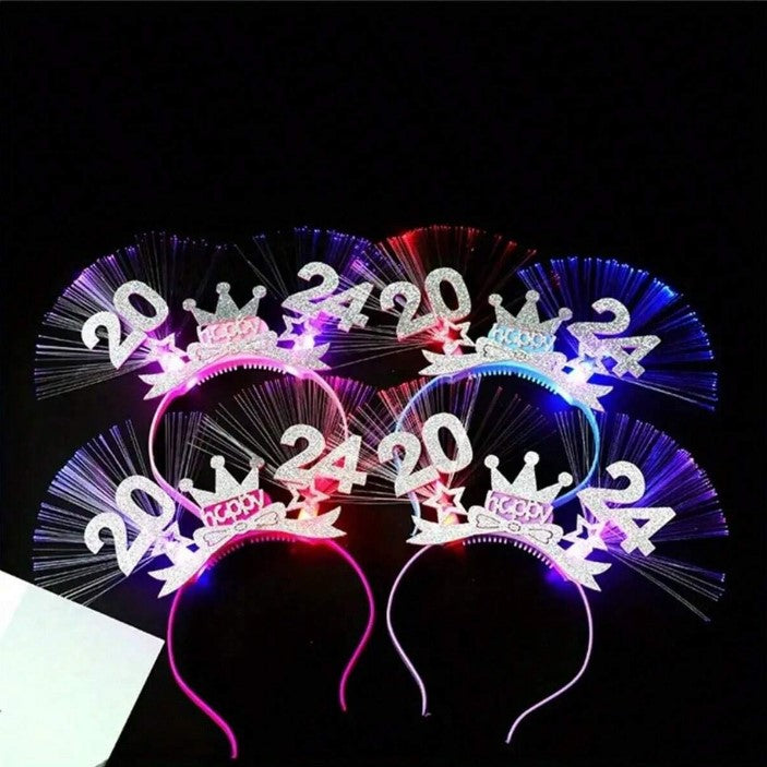 Light Up Happy New Year Headpieces 2024 New Years - Preppy Kids (Grand Bazaar)