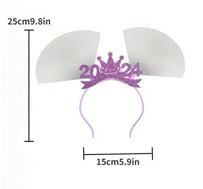 Light Up Happy New Year Headpieces 2024 New Years - Preppy Kids (Grand Bazaar)