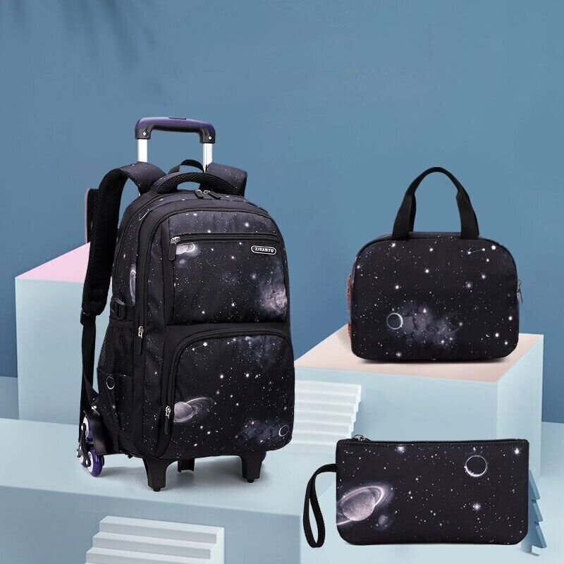Ziranyu 3pc Trolley Bag Set Galaxy Black - Preppy Kids (Grand Bazaar)