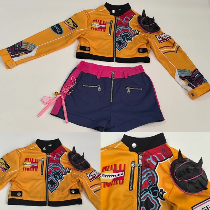 Rumi Cosplay Leather Costume with accessories Kpop Demon Hunters