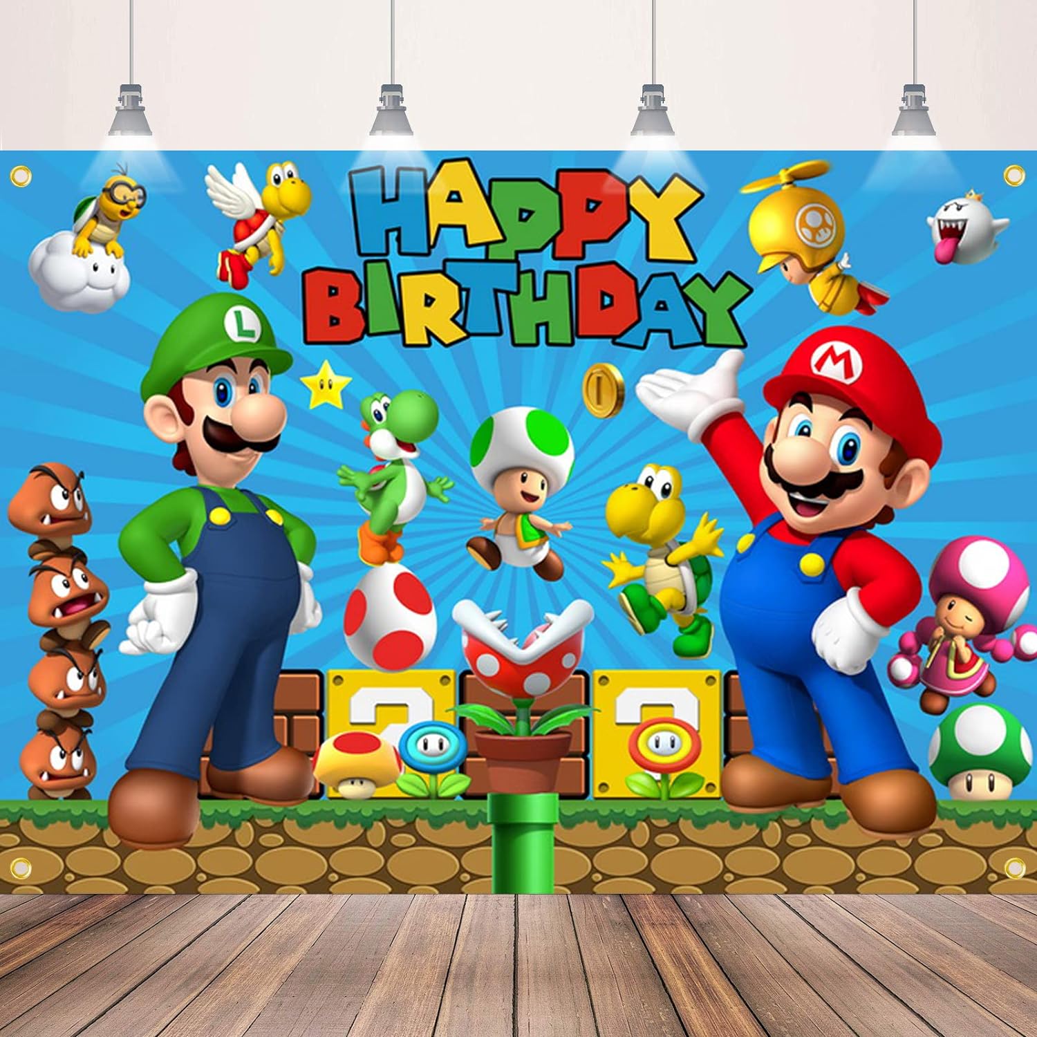 Marios Brothers Virtual Party Party Decoration Package - Preppy Kids (Grand Bazaar)