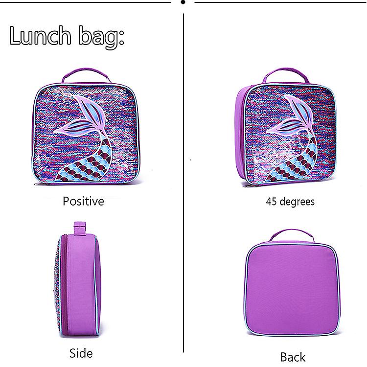 Mermaid Purple bookbag set (Front zipper on bookbag) - Preppy Kids (Grand Bazaar)