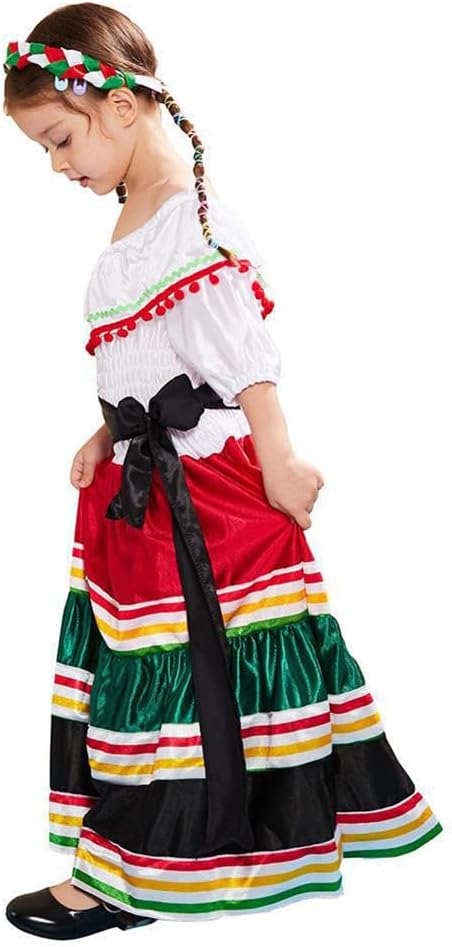 Mexican Festival Dress Spanish Traditional Folk Dance outfit - Preppy Kids (Grand Bazaar)