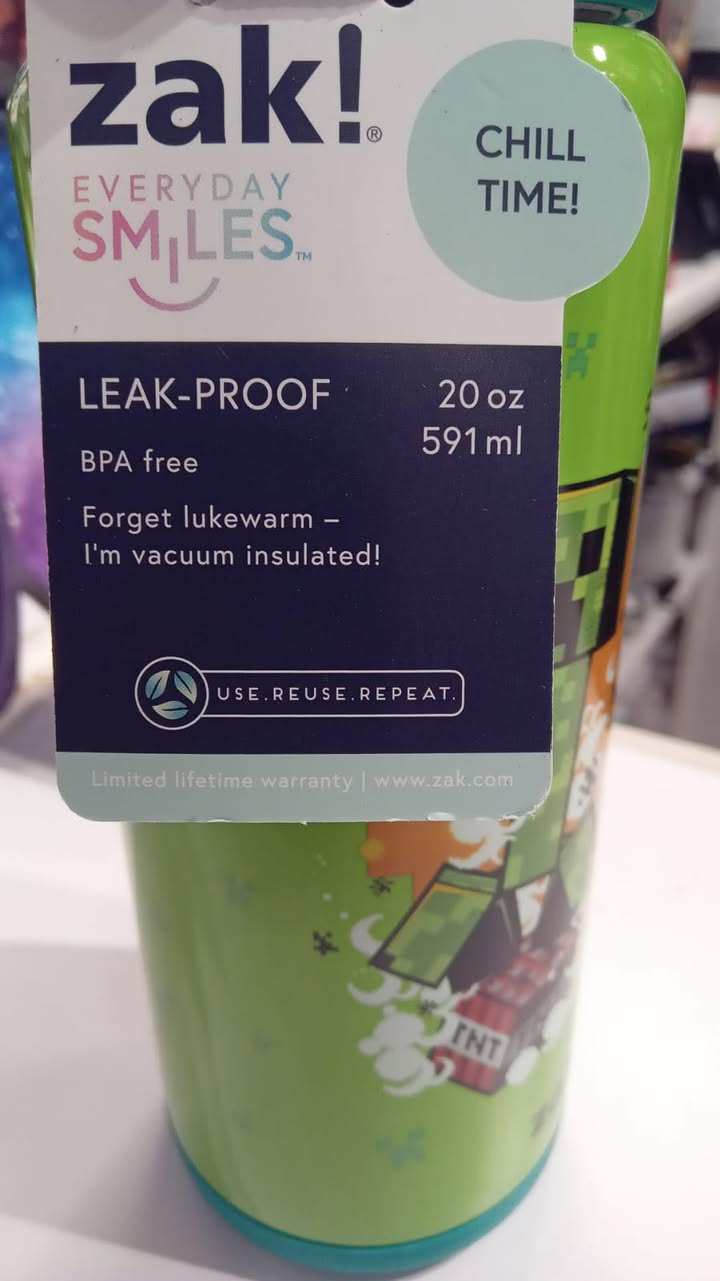 Minecraft Creeper Water Bottle