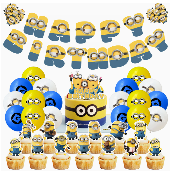 Minions Party Decorations With Backdrop
