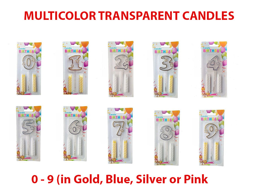 Gold Acrylic Candle 0 to 9 (ACR) - Preppy Kids (Grand Bazaar)