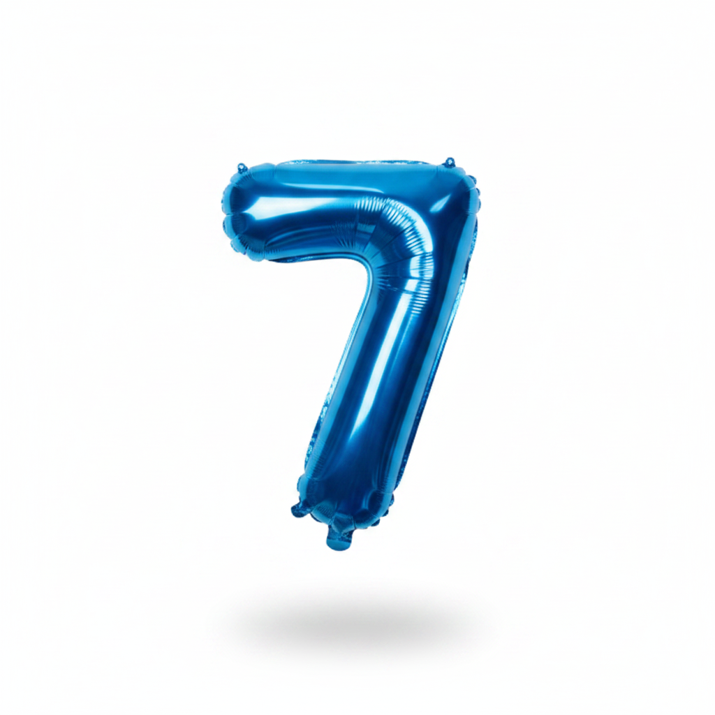35" inch Number Blue Foil Helium Balloons (35"). 1 to 9