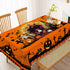Orange Pumpkin Castle Tablecloth Halloween Disposable (140cm x 220cm) - Preppy Kids (Grand Bazaar)