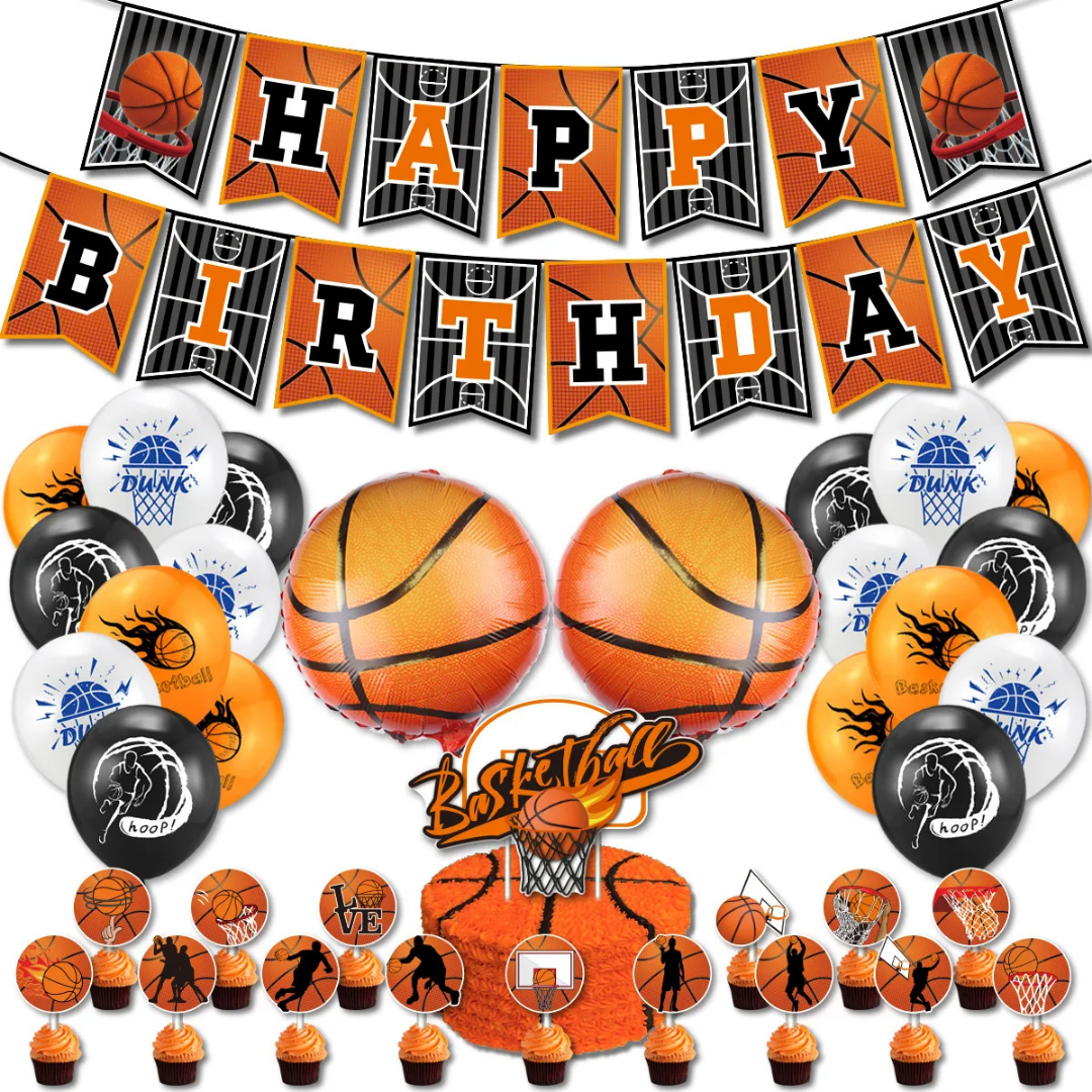 Basketball Birthday Party Package with backdrop