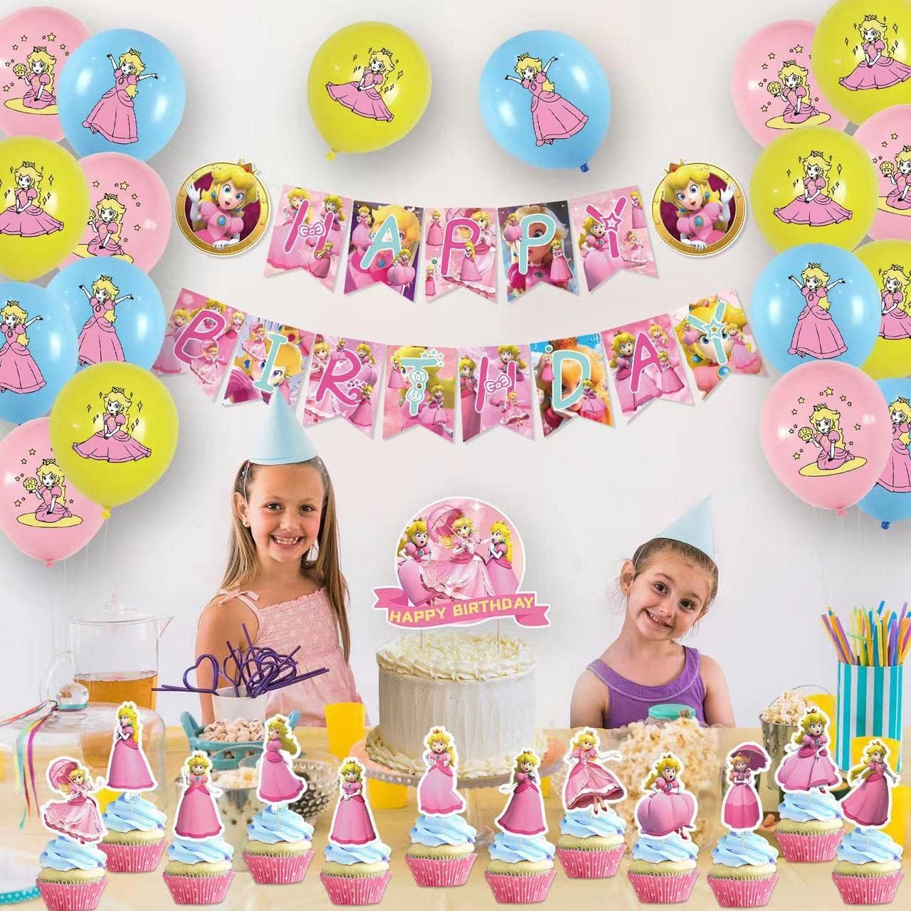 Princess Peach Party Decoration Package (Marios - Preppy Kids (Grand Bazaar)