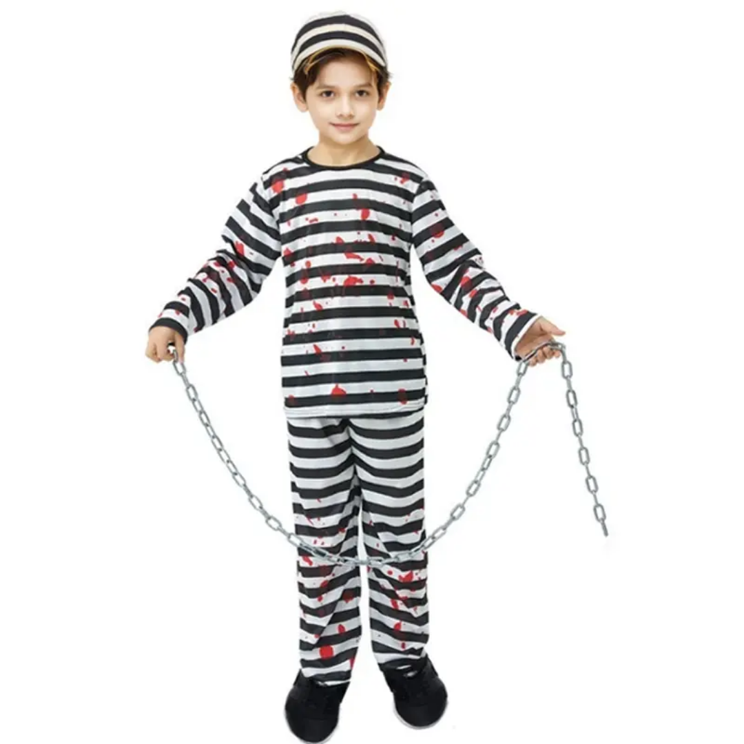 Halloween Kids Prisoner Cosplay Costume