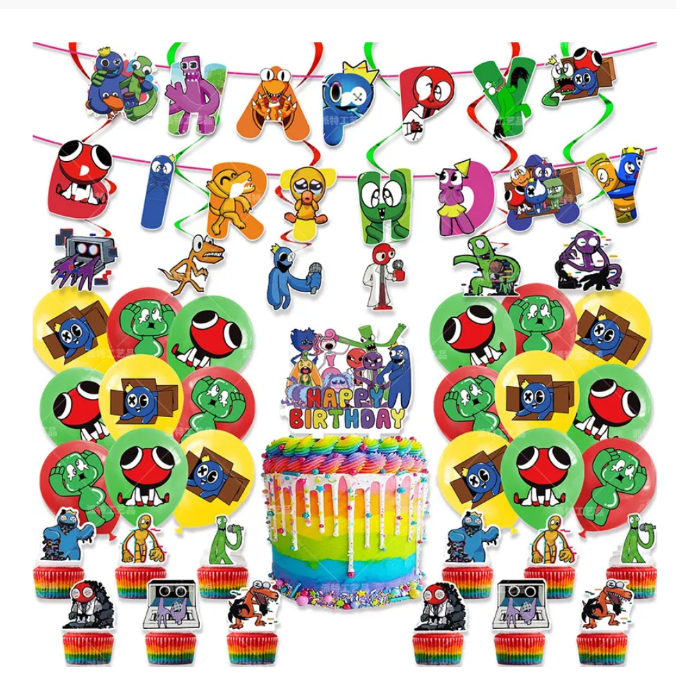 Rainbow Friends Party Decorations package - Preppy Kids (Grand Bazaar)
