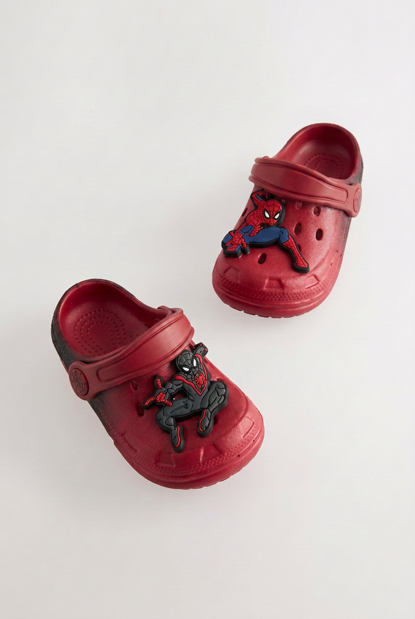 Next Spiderman Red and Black Clogs