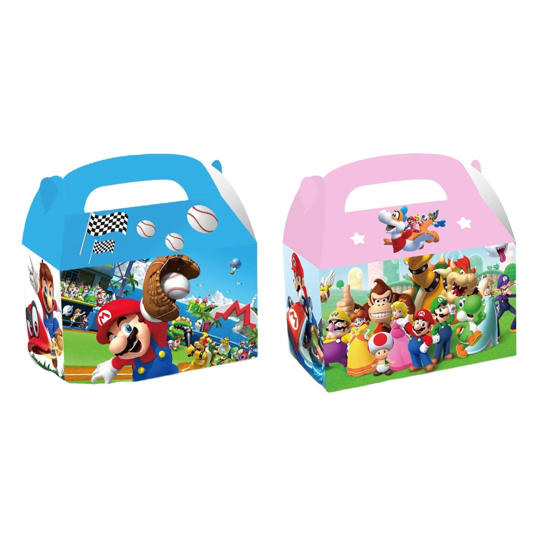 Pack of Super Mario party favor boxes (12 pieces)