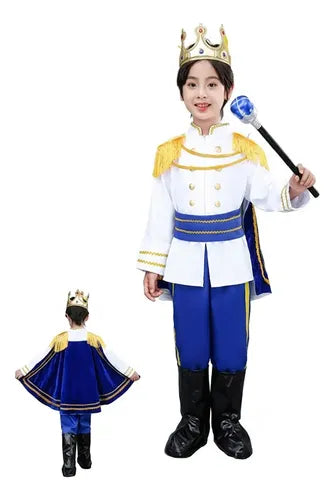 Medieval King Historical Cosplay Blue costume