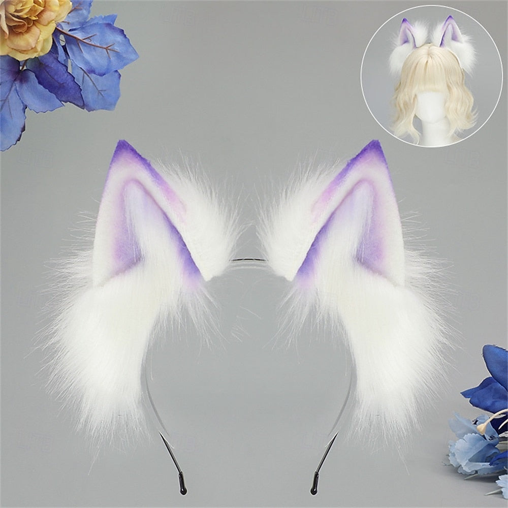 Fluffy cat ears headband