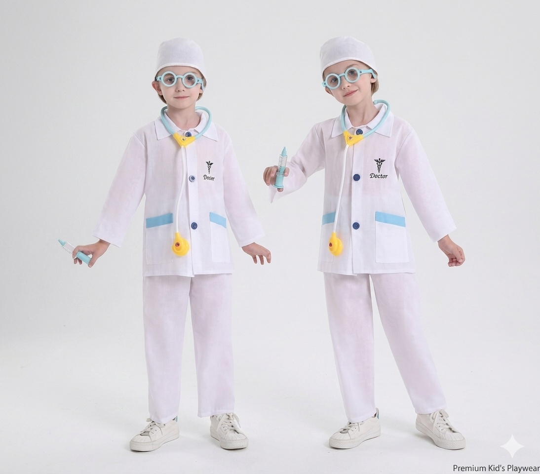 Doctor Career Day Costume White Long Sleeve, Long Pants