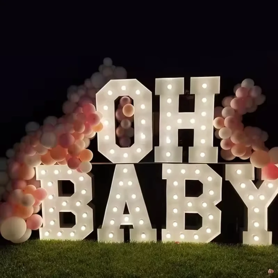 OH BABY Marquee Letters.