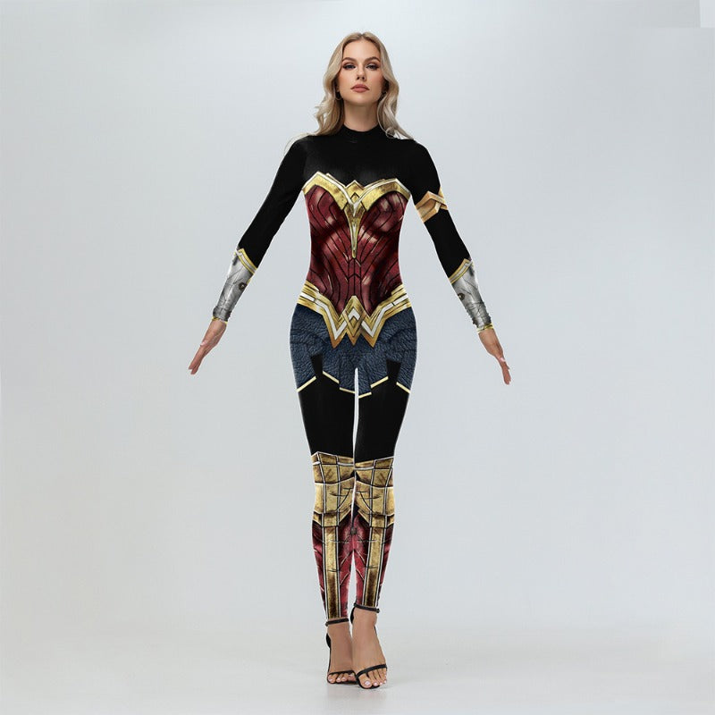 Wonder Woman Bodysuit Cosplay Costume (black)