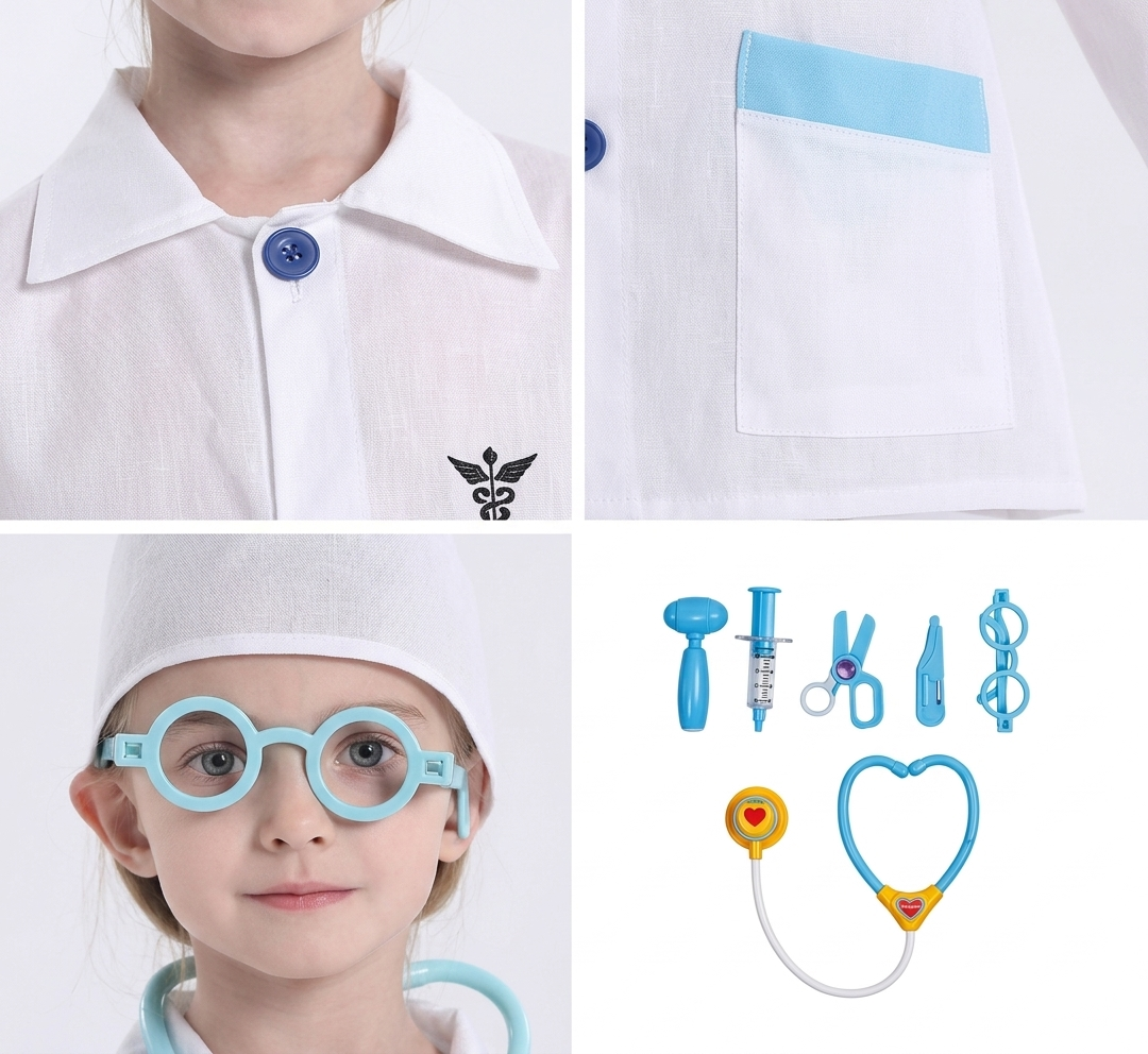 Doctor Career Day Costume White Long Sleeve, Long Pants