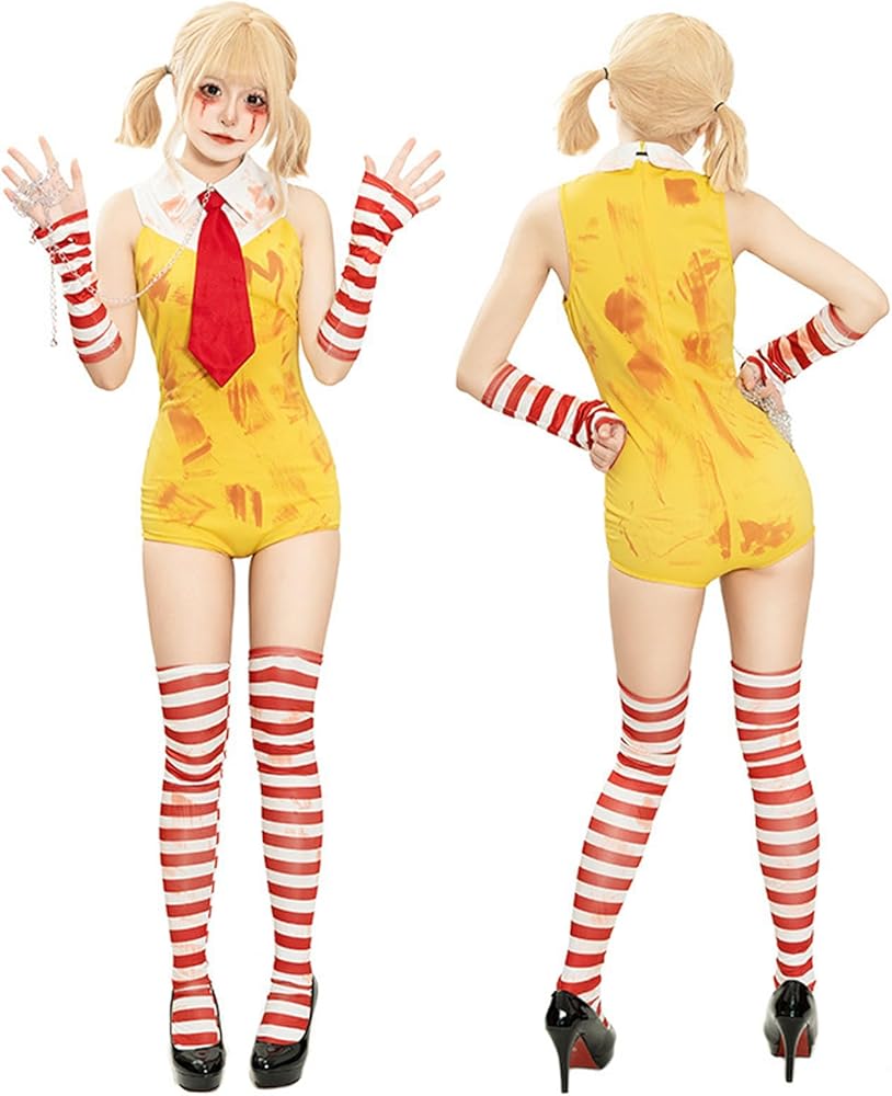 Adult Female Ronald McDonald Clown Cosplay Costume