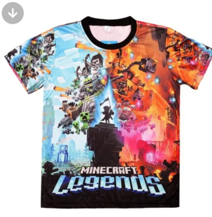 Minecraft Legends 3D Tshirt - Preppy Kids (Grand Bazaar)