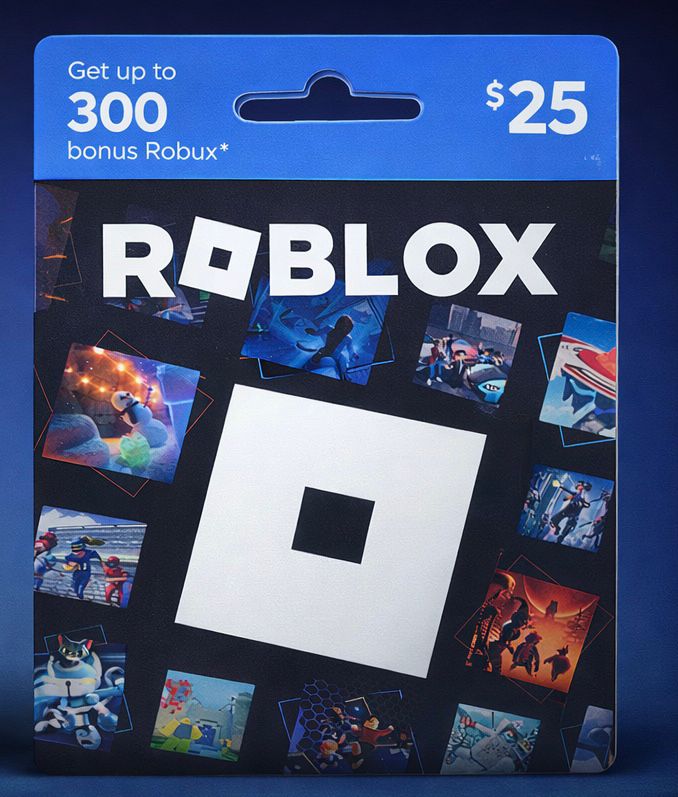 Roblox Gift Cards 25USD (Physical) (Get Up To 300 Bonus Robux)