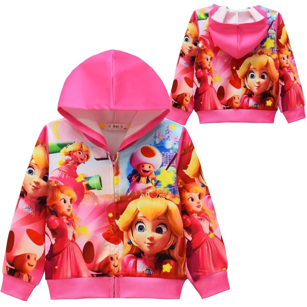 Princess Peach Zipper Hoodie - Preppy Kids (Grand Bazaar)