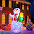 Christmas Inflatables Snowman Outdoor Yard Decor With Rotating LED Lights Christmas Blow Up Decoration Garden - Preppy Kids (Grand Bazaar)