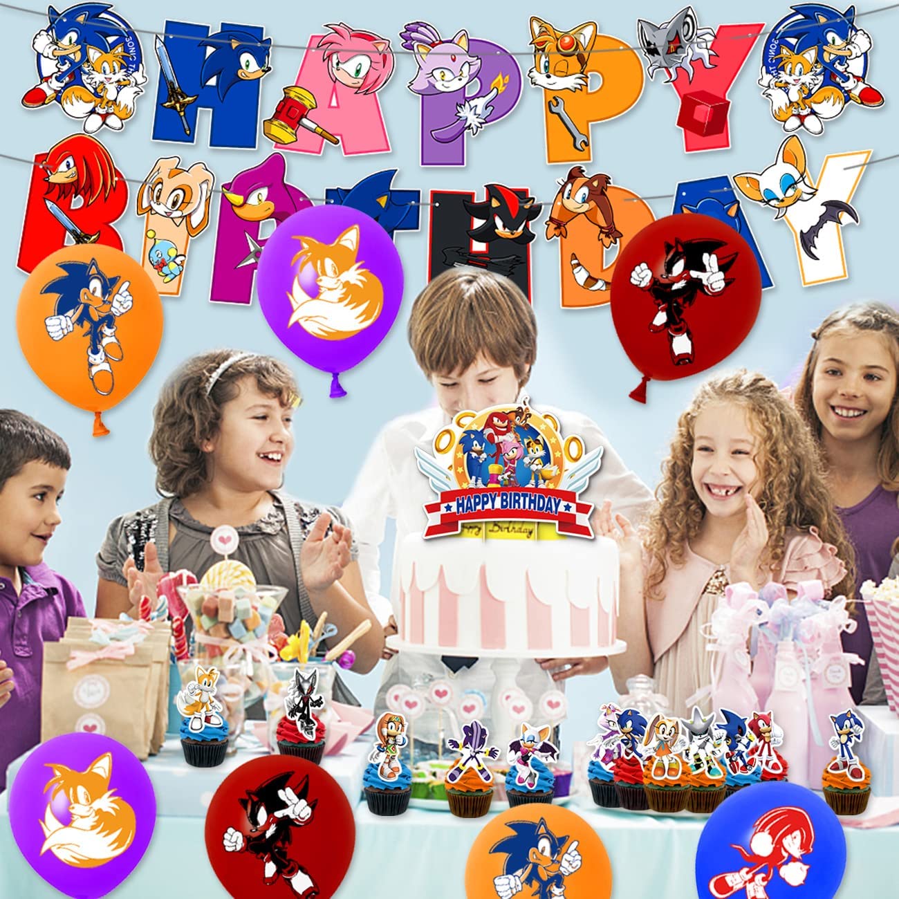 Sonic Lite Party Decoration Package - Preppy Kids (Grand Bazaar)
