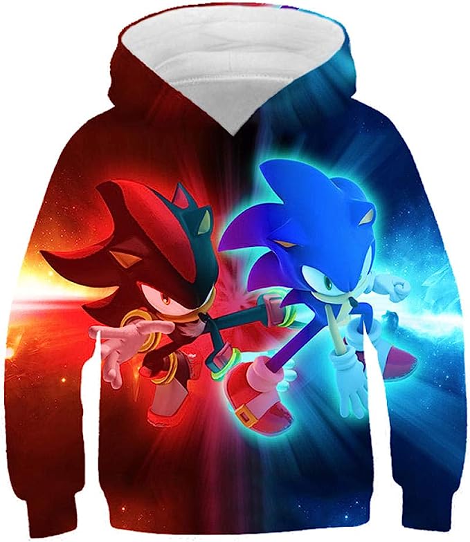 Sonic vs Shadow 3D Zipper Hoodie - Preppy Kids (Grand Bazaar)