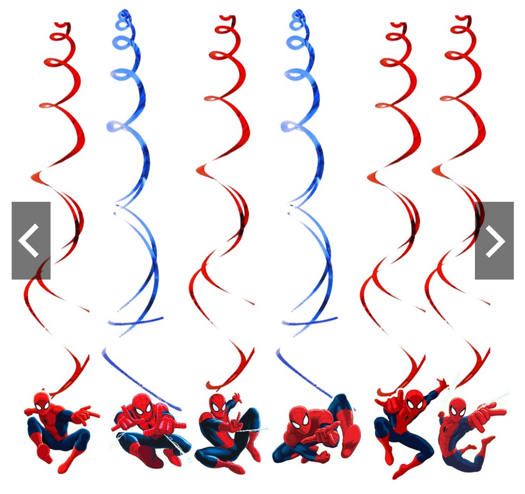 Spiderman Party Decoration Package with Swirls - Preppy Kids (Grand Bazaar)