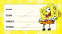 SpongeBob School Book Labels - Preppy Kids (Grand Bazaar)