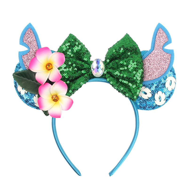 Stitch Ears 2nd version headband flower - Preppy Kids (Grand Bazaar)