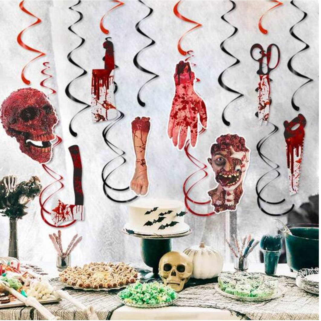 Halloween Swirl Decoration set (8pc) - Preppy Kids (Grand Bazaar)
