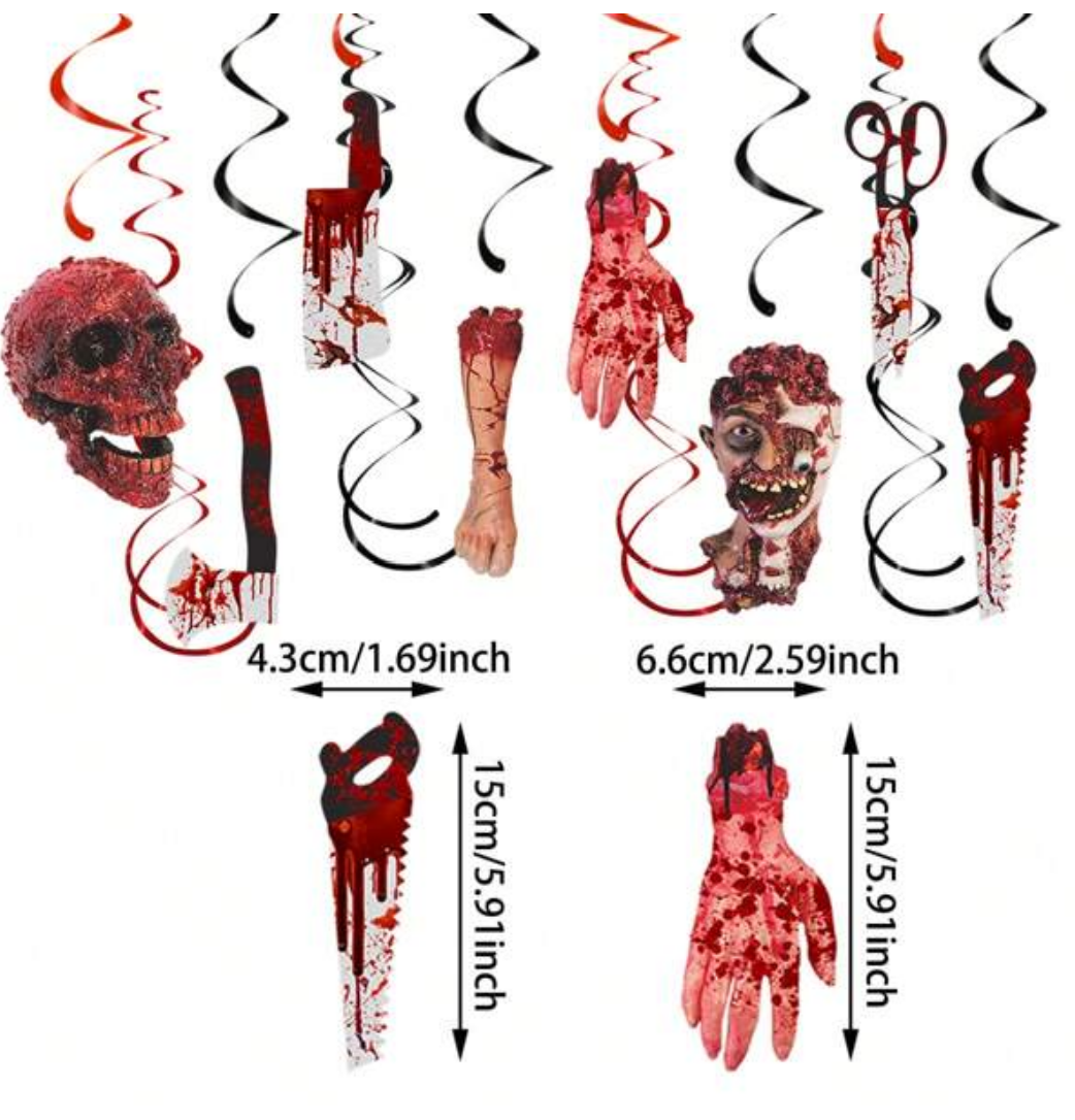 Halloween Swirl Decoration set (8pc) - Preppy Kids (Grand Bazaar)