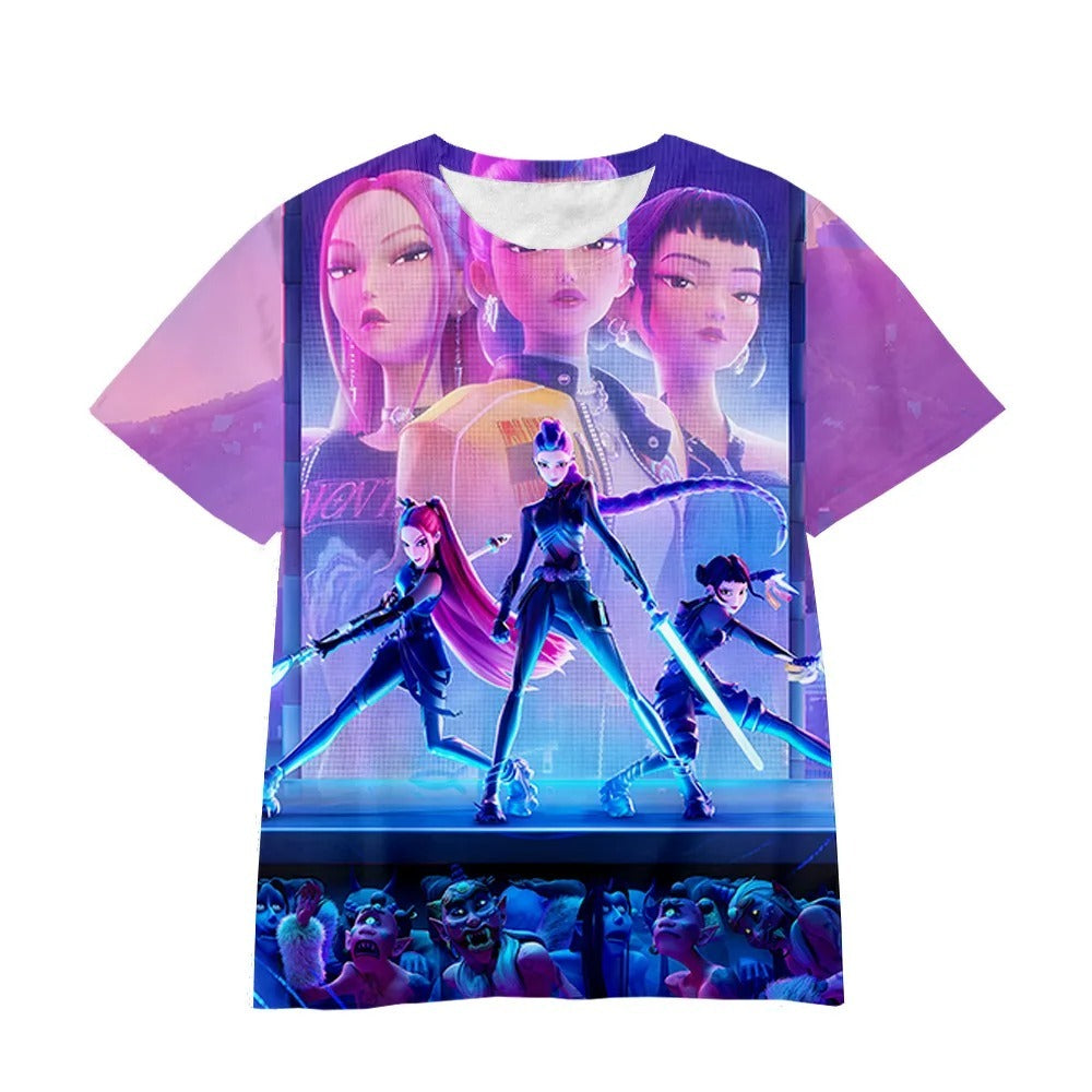 Kpop Demon Hunters Takedown 3D Tshirt